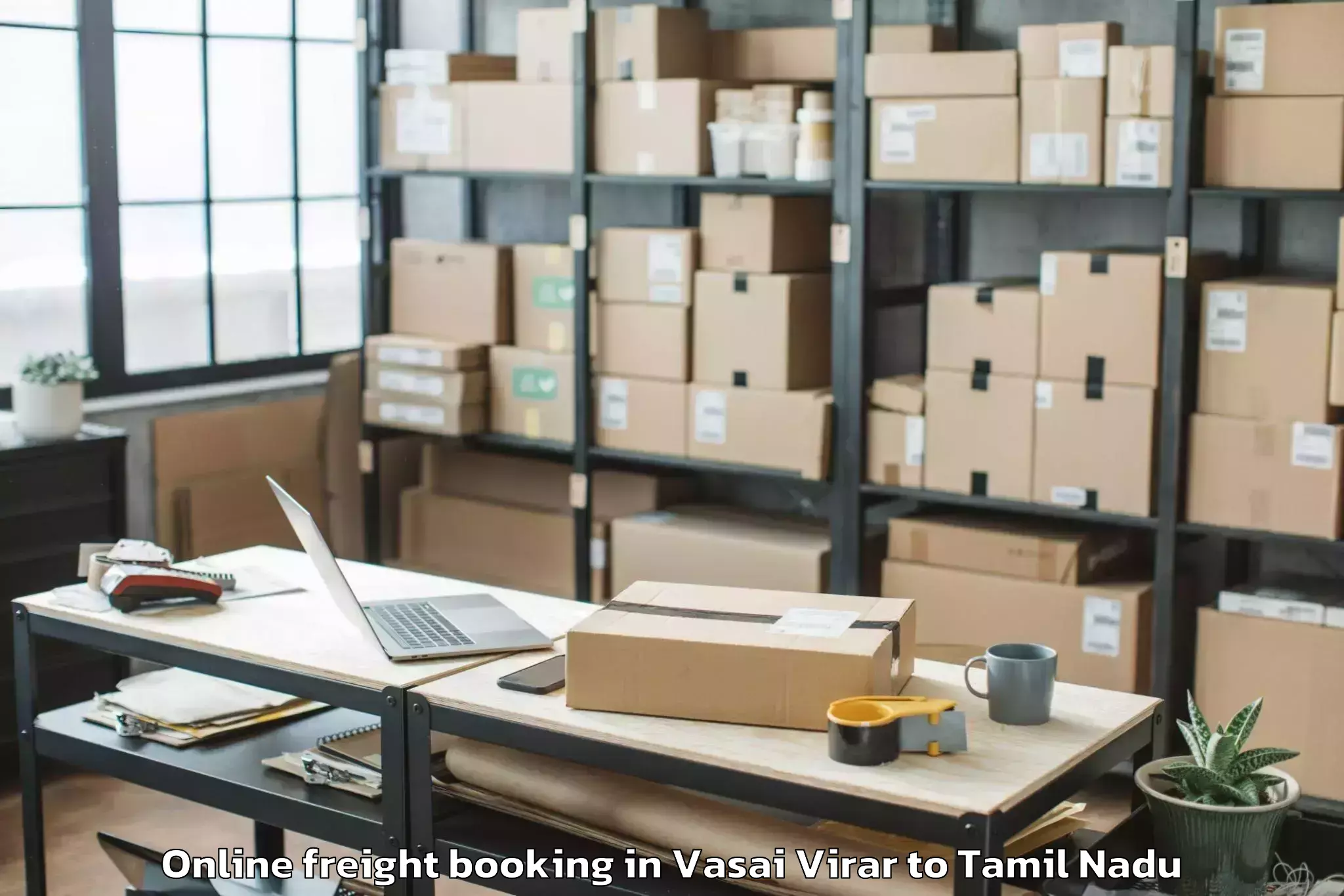 Affordable Vasai Virar to Thottiyam Online Freight Booking